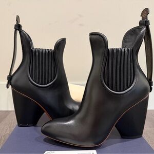 Louis Vuitton Legacy Black Ankle Boot Booties New Size 37.5